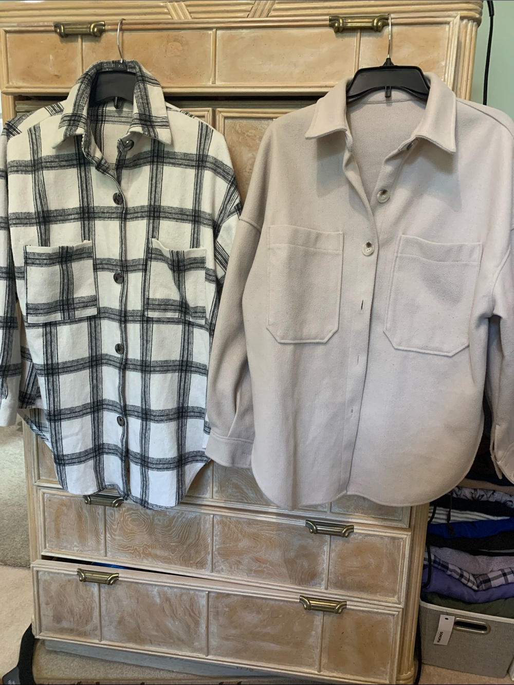 2 button down thicker shirts